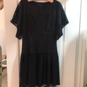 Anna Sui black cocktail/patio dress